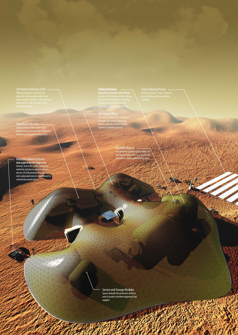 Illustration for article titled Space Igloos, Lava Tubes and Hobbit Holes: Here Are Our Future Martian Habitats